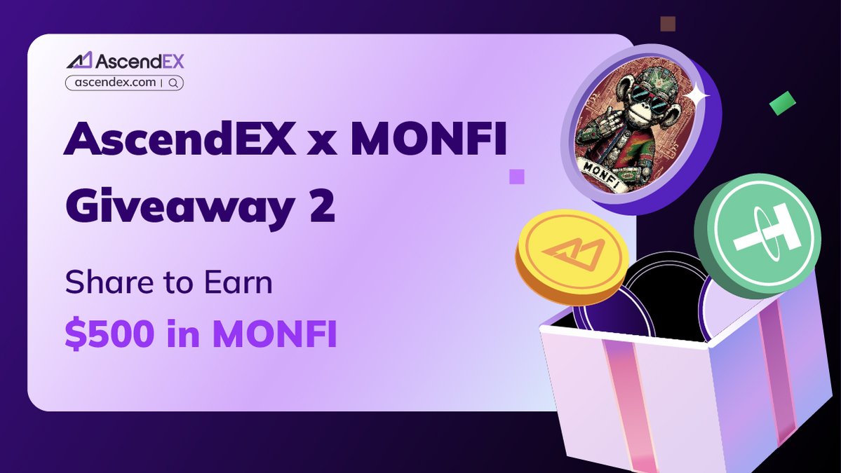 AscendEX_'s tweet photo. ๐ AscendEX x MONFI Giveaway 2 ๐
AscendEX is partnering with MONKEY FIGHTER (MONFI) for another amazing giveaway! ๐
๐ Event Duration: 12/18/2024 - 12/25/2024
โจ How to Participate:
1๏ธโฃ Follow @AscendEX_ & @MONFISOL
2๏ธโฃ Retweet this post with the hashtags #AscendEX & #MONFI
3๏ธโฃ Complete a $MONFI trade on AscendEX
4๏ธโฃ Share a screenshot of your $MONFI trade on AscendEX
5โฃ Fill out the form: https://t.co/Wd4aCzPxel
๐ Rewards: 20 lucky winners to share $500 in $MONFI
๐ Rewards will be sent to your AscendEX account. Donโt have one? Sign up here ๐ https://t.co/9v7UCefPjO to claim your prize! ๐
Donโt miss this chance to earn and win big with MONFI! ๐ฅ
#AscendEX #MONFI #Crypto #Giveaway
