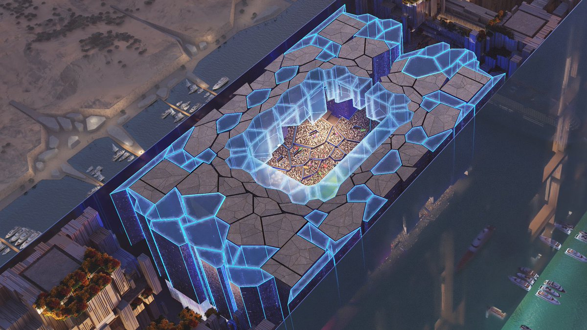 SoonSaudi's tweet image. هكذا سيصبح ملعب نيوم ، تُحفه معماريه لا مثيل لها في العالم 😍🏟️!