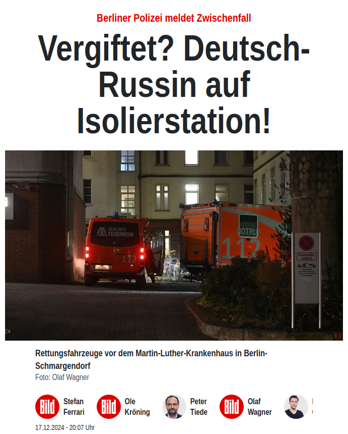 AFreisang's tweet photo. @KiaraGorlo Verdacht 🥳 auf Vergiftung 🤡 der Mutter😱
des🇷🇺Oppositionellen 🧐
Wladimir Kara-#Mursa
welcher bei einem
"historischen Gefangenenaustausch freigekommen"
und gegen den
"Tiergarten-Mörder 🤣 und Geheimagent😏
Wadim #Krasikow" ausgetauscht wurde 🥱
https://t.co/aVLEmhHcsq #albern https://t.co/zC8sGsgQVA