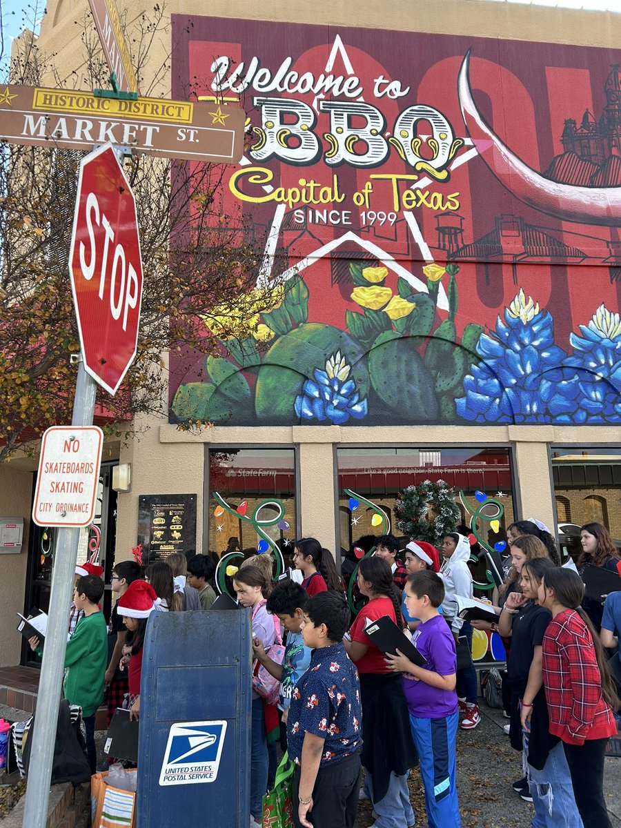 Mrs. Simons ❤️s Books (@aubsimons) on Twitter photo The amazing <a href="/couch_jaimie/">Jaimie Couch</a> organized and led our <a href="/BluebonnetLions/">Bluebonnet Elementary School</a> 4th/5th choir on a 🎵caroling expedition 🎶 around Lockhart. Pep Squad, led by <a href="/MsWittmayer/">Madison Wittmayer</a> and Ms. Loehr, joined the fun to spread holiday cheer around town 🎅🏼 🎄 The amazing <a href="/couch_jaimie/">Jaimie Couch</a> organized and led our <a href="/BluebonnetLions/">Bluebonnet Elementary School</a> 4th/5th choir on a 🎵caroling expedition 🎶 around Lockhart. Pep Squad, led by <a href="/MsWittmayer/">Madison Wittmayer</a> and Ms. Loehr, joined the fun to spread holiday cheer around town 🎅🏼 🎄