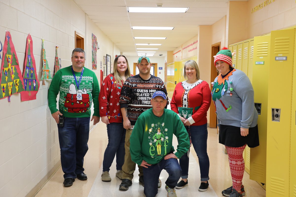 WFL_BOCES's tweet photo. The staff at FLSS showed off their festive spirit by wearing their favorite holiday sweaters! It's wonderful to see everyone coming together to celebrate the season and share some cheer. ##WFL_BOCES #belongingatBOCES #Makingsuccesspossible https://t.co/vGl0v0oag1