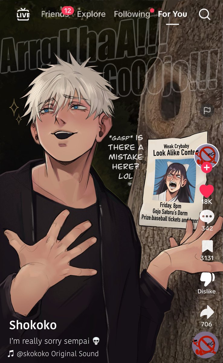 something like this🤳
#jjk #gojohime