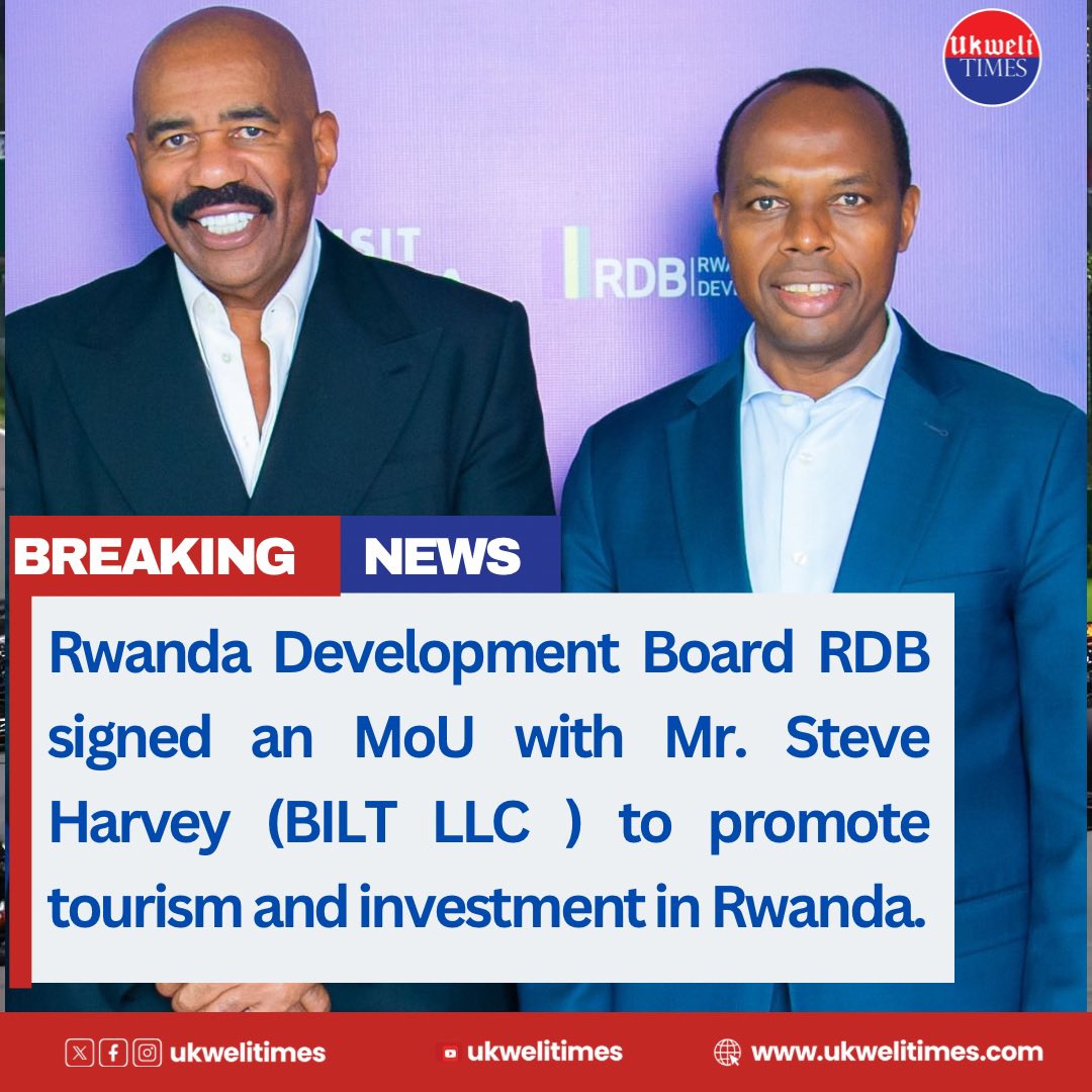Let's give Media mogul and philanthropist <a href="/IAmSteveHarvey/">Steve Harvey</a> awarm Rwanda welcome. He has met entrepreneurs, innovators and leaders to discuss opportunities for investment and collaboration .
#steveharveyinrwanda
#rwandatourism #visitrwanda #thegotovateway