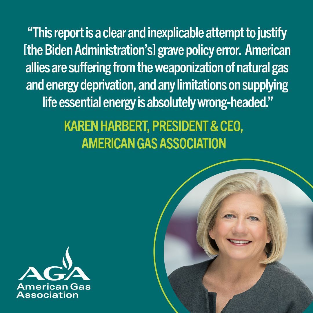 The Biden Administration's pause on American #LNG exports was a mistake, and the <a href="/ENERGY/">U.S. Department of Energy</a>'s study only attempts to justify it. America's abundant natural gas resources underpin our country's energy security and have become vital for our and our allies' national security. Read our