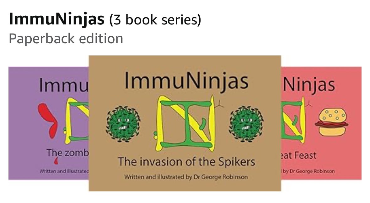 George Robinson (@georgearobinson) on Twitter photo 2 years ago I started writing children’s books about how the immune system works in an engaging and accessible way.
These stories take you on a fun journey with the <a href="/ImmuNinjas/">ImmuNinjas</a>!
You can get all 3 books here & profits are donated to a few special charities:
amazon.co.uk/ImmuNinjas-2-b… 2 years ago I started writing children’s books about how the immune system works in an engaging and accessible way.
These stories take you on a fun journey with the <a href="/ImmuNinjas/">ImmuNinjas</a>!
You can get all 3 books here & profits are donated to a few special charities:
amazon.co.uk/ImmuNinjas-2-b…