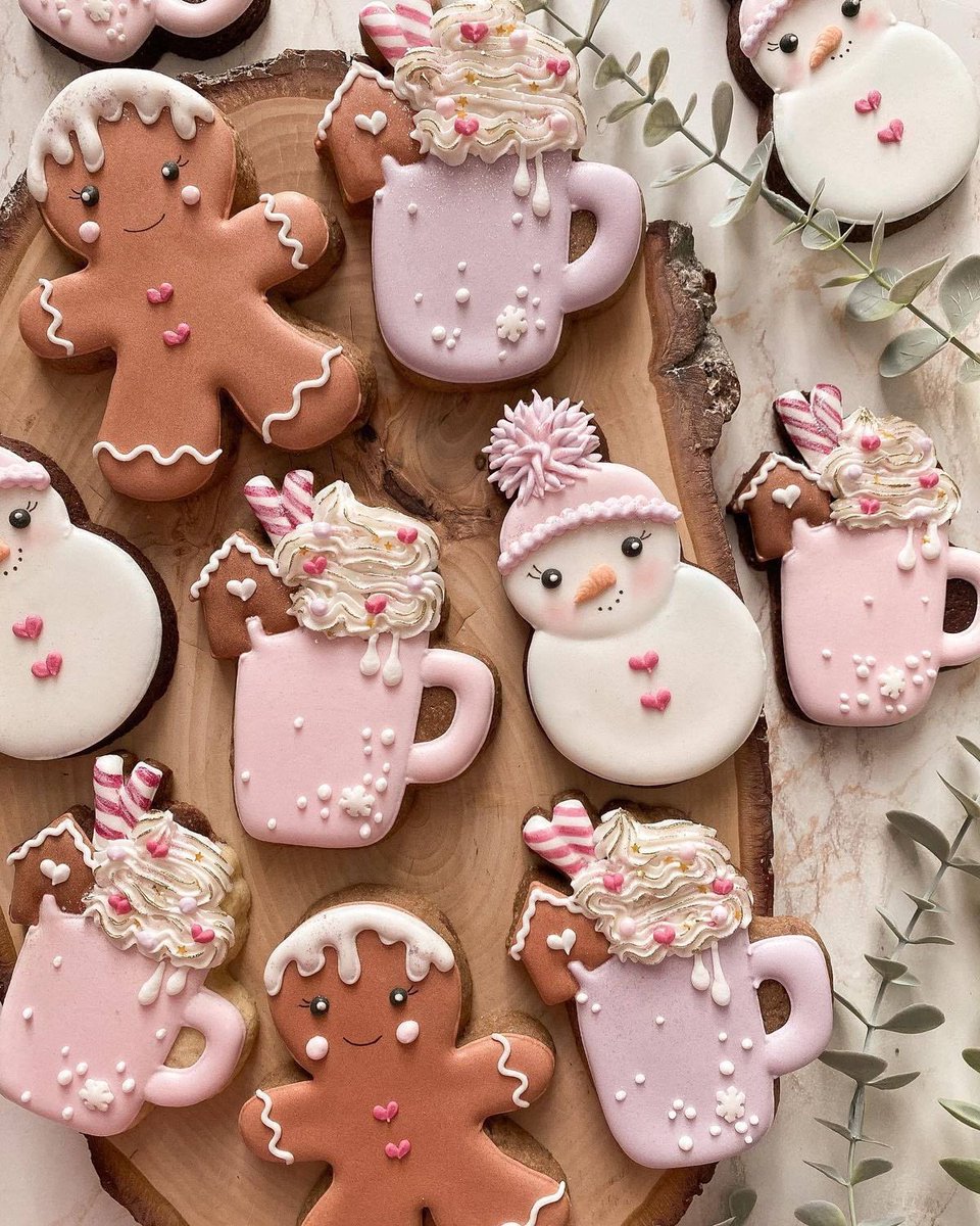 pink christmas cookies 🍪🩷❄️