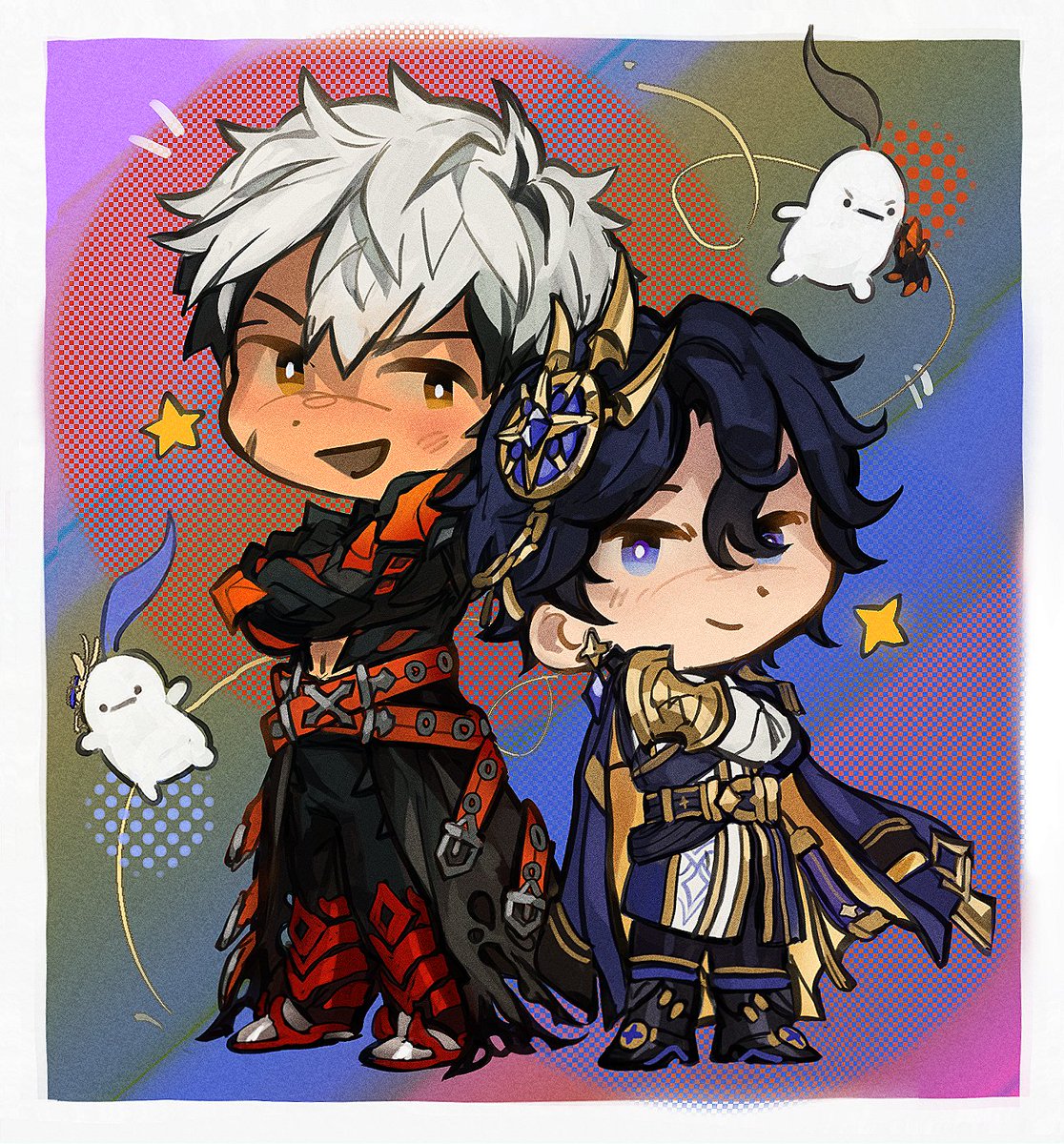 lil els doodle of me and my partner's mains

#elsword_FA