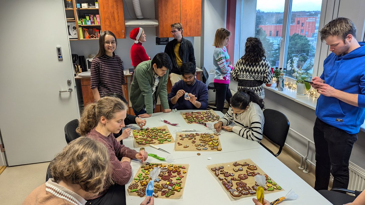 MaksimOseka's tweet photo. Christmas vibes 🎄🥳 at @TallinnTech 
Baking piparkooke 🍪 (ginger bread) and socks for secret Santa🎅 https://t.co/68bgH4trWU