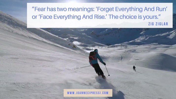 JoanneCipressi's tweet photo. ”Fear has two meanings: ‘Forget Everything And Run’ or ‘Face Everything And Rise.’ The choice is yours.” 

#ditchyourdoubt #fear #inspirechat https://t.co/PSQ88DISe1