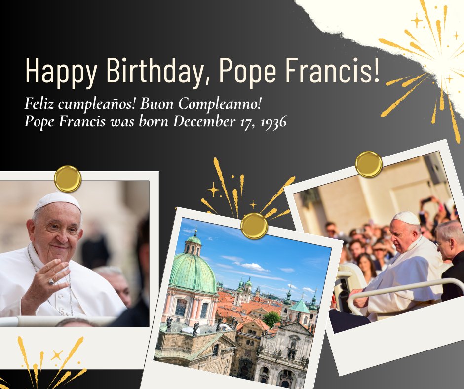 Today we celebrate the head of the Catholic Church in the world. Happy Birthday, Pope Francis! A native of Buenos Aires, Argentina, he was born Jorge Mario Bergoglio in 1936. He has served as Pope since 2013. Have a wonderful birthday, Papa Francisco!