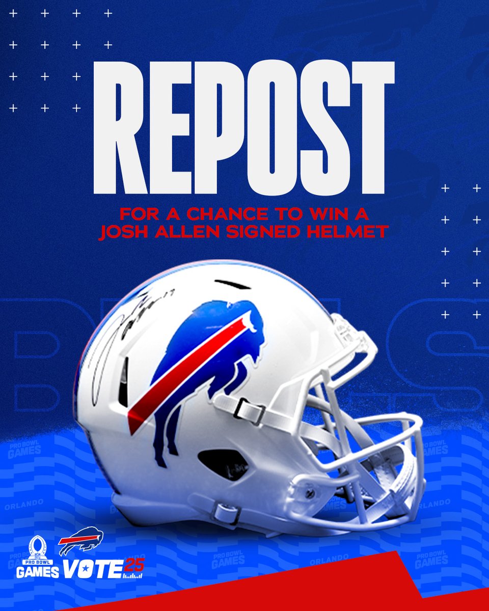 Buffalo Bills (@buffalobills) on Twitter photo Repost to #ProBowlVote for <a href="/JoshAllenQB/">Josh Allen</a> and for your chance to win a helmet signed by him!
#BillsMafia | bufbills.co/3VHRrwq Repost to #ProBowlVote for <a href="/JoshAllenQB/">Josh Allen</a> and for your chance to win a helmet signed by him!
#BillsMafia | bufbills.co/3VHRrwq