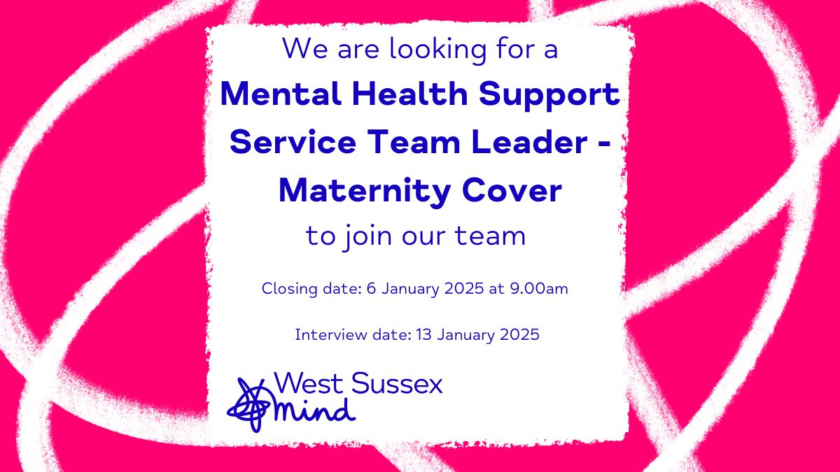 Are you passionate about working in mental health services? Do you have experience in supervising and managing staff? Are you looking for an exciting new challenge? For more information, follow this link: westsussexmind.org/jobs/mental-he…
#mentalhealthjobs #wearehiring #westsussex #support