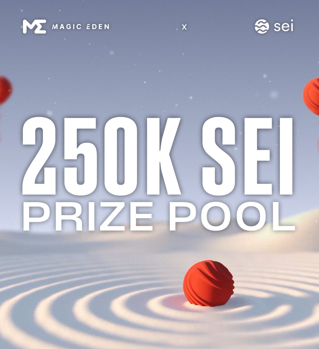 SEIIIIIIIIIII less 🔴

We’re proud to announce a 250k SEI prize pool for top SEI NFT traders over the next 2 weeks.

- Top 100 wallets with the most volume
- Wash-trading disqualified
- Rank higher, earn more

Starts now.