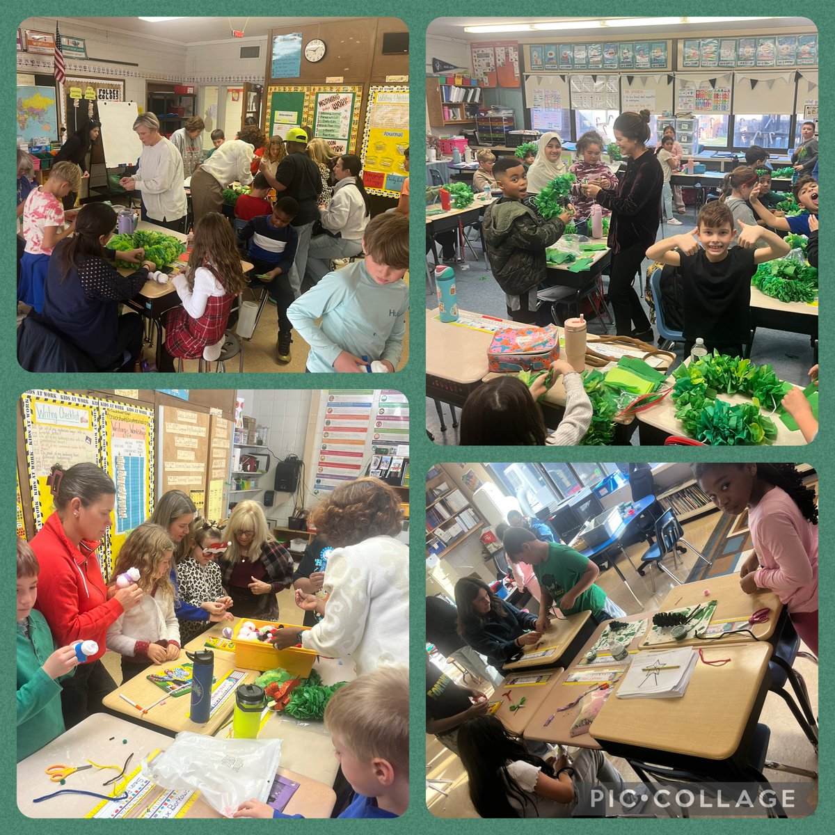 SCSBayShore's tweet photo. Third grade students @SCSBayShore and their families gathered for a festive holiday craft filled with creativity and cheer! #commUNITY @BayShoreSchools https://t.co/ZQYBOiFpD7