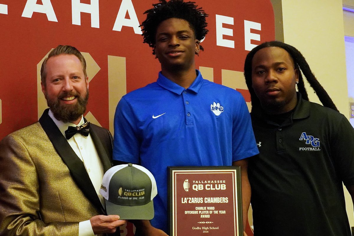 Charlie Ward Offensive Player of the Year
La’Zarus Chambers
- 2,633 yards  
- 22 touchdowns  
- Only 8 interceptions  
- 335 rushing yards  
- 10 rushing touchdowns