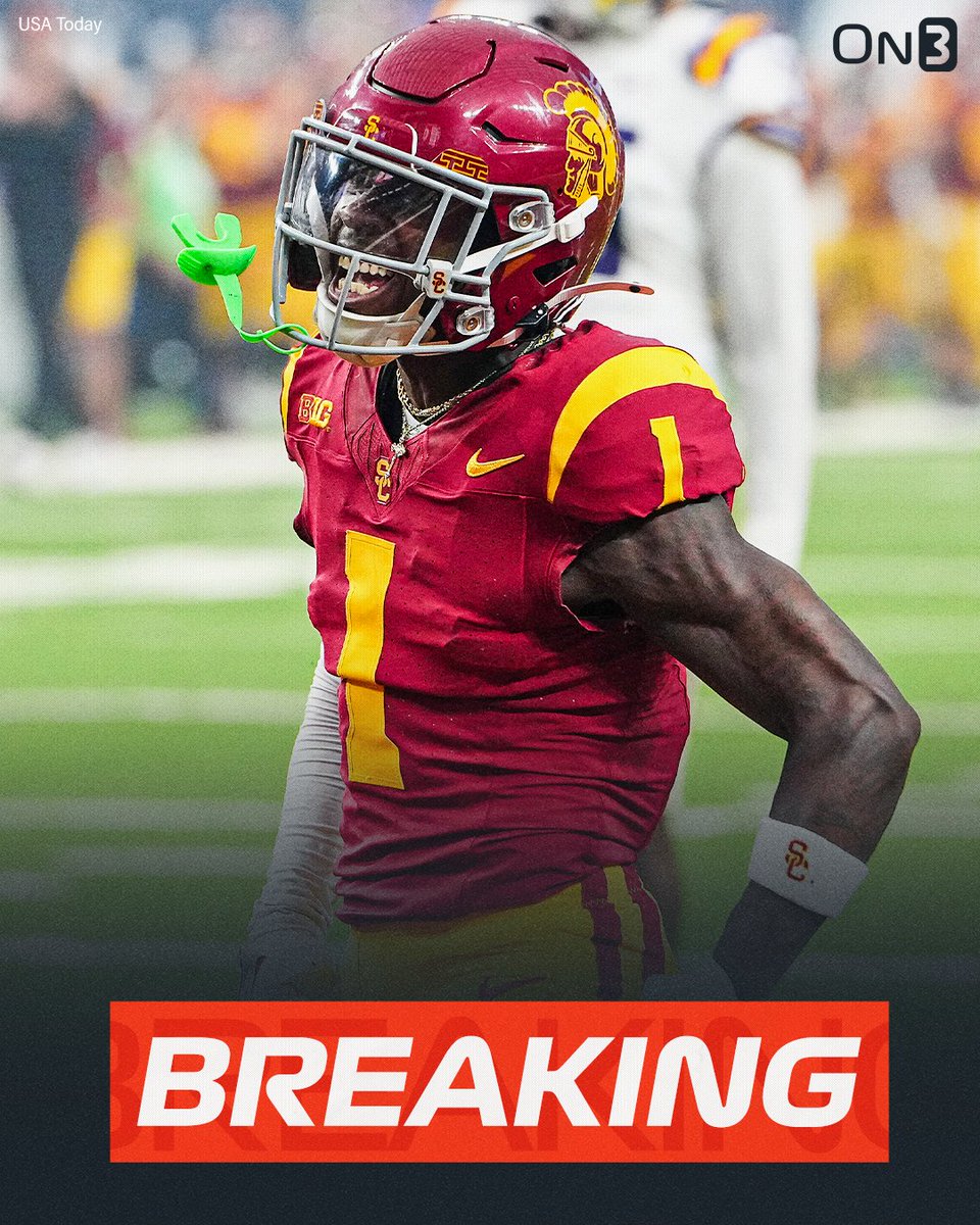 On3's tweet photo. BREAKING: USC star WR Zachariah Branch plans to enter the NCAA Transfer Portal, @petenakos reports👀

https://t.co/E1sAsSgMHX