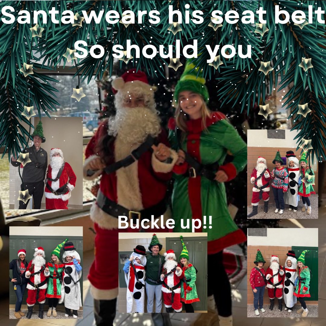 MLS Student Wellness (@mlswellness) on Twitter photo Santa and other Holiday Safe Driving friends reminding Steele teachers to wear their seat belts! <a href="/TeensDriverSeat/">TeensDriverSeat</a> <a href="/TeensDriverSeat/">TeensDriverSeat</a> Santa and other Holiday Safe Driving friends reminding Steele teachers to wear their seat belts! <a href="/TeensDriverSeat/">TeensDriverSeat</a> <a href="/TeensDriverSeat/">TeensDriverSeat</a>