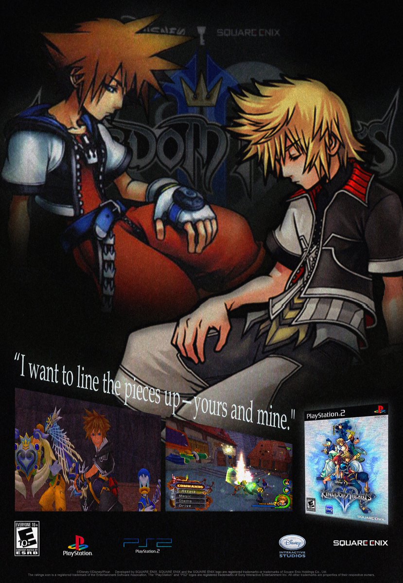 amp_mp4's tweet photo. "A scattered dream that's like a far-off memory. A far-off memory that's like a scattered dream. I want to line the pieces up—yours and mine." ✨

very proud of this but i wonder if im gonna get hate for wrong Roxas design 
#kingdomhearts #kh2 #sora #roxas #art #design https://t.co/UjQs72u8id