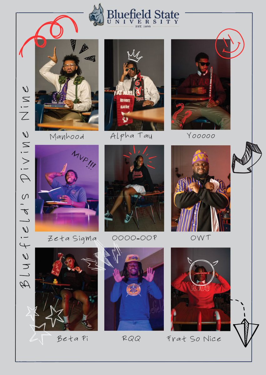 BlfdState's tweet photo. Bluefield State University’s Divine Nine showing out with style, pride, and purpose! ✨ Celebrating unity, legacy, and leadership on campus. 

Who’s your favorite standout? Let us know! 🐾🔥 

#BStatePride #DivineNine #GreekLife #CampusVibes #BluefieldState #D9 https://t.co/6C0zlTCab3
