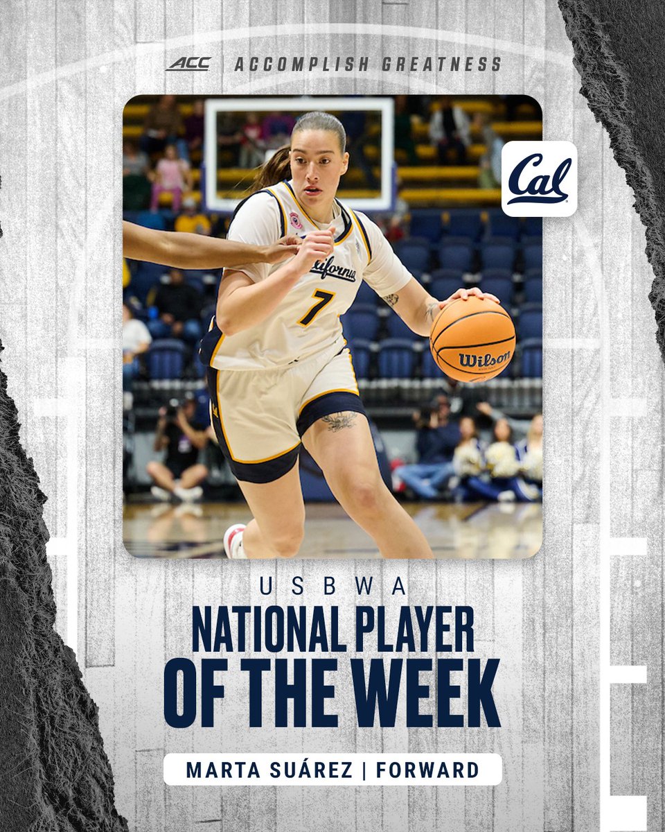 Nobody was doing it like <a href="/Martasuarezzz/">Marta</a> 👑

The Cal forward is the <a href="/USBWA/">U.S. Basketball Writers Association</a> National Player of the Week!