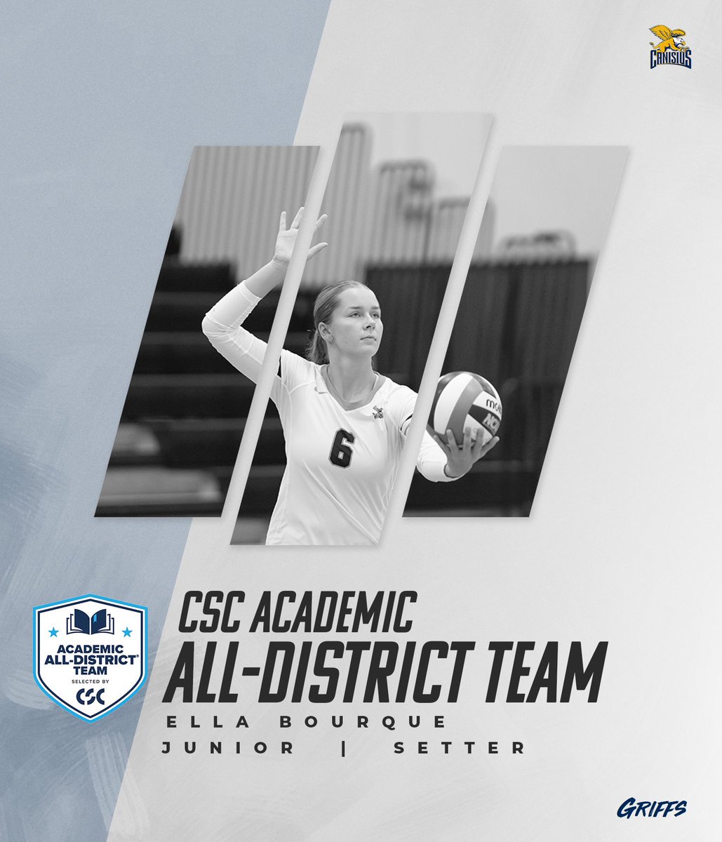 GriffVolleyball's tweet photo. Congratulations to Kara Zaucha, Bella Mosquera, Jillian Hanna, and Ella Bourque on being named to the 2024 CSC Academic All-District Team!

#Griffs || #GriffsVB https://t.co/a15CwdXyb7