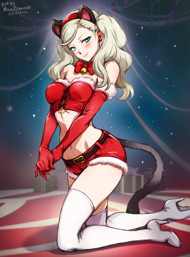 minaqueenu's tweet photo. Ann Takamaki - Christmas Outfit https://t.co/JjeyMuDf1p