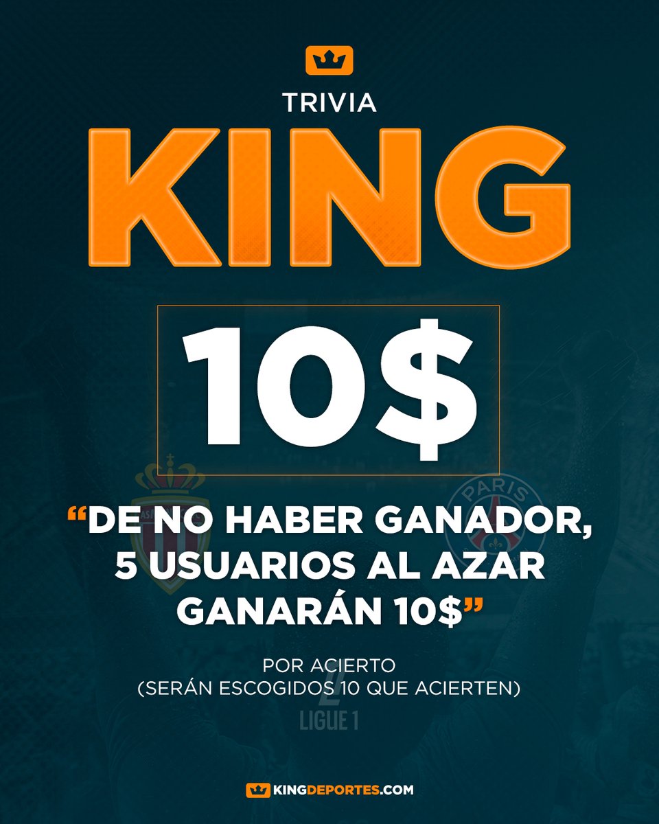kingdeportes_ve's tweet image. Llegó la #Triviaking de la #Ligue1 🇫🇷😎

Para participar solo debes:
✅Seguirnos
✅Dar like
✅Repostear
✅Comenta tu pronóstico y usuario en KingDeportes (Solo un comentario)

🚩NO valido para recargas en binance
Partidos del día 18/12/24📅