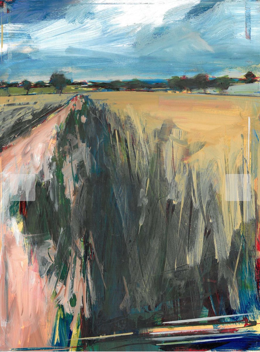 ‘One Tree Hill (Repton Fields)’, 40 x 30cm, oil on board 🎨