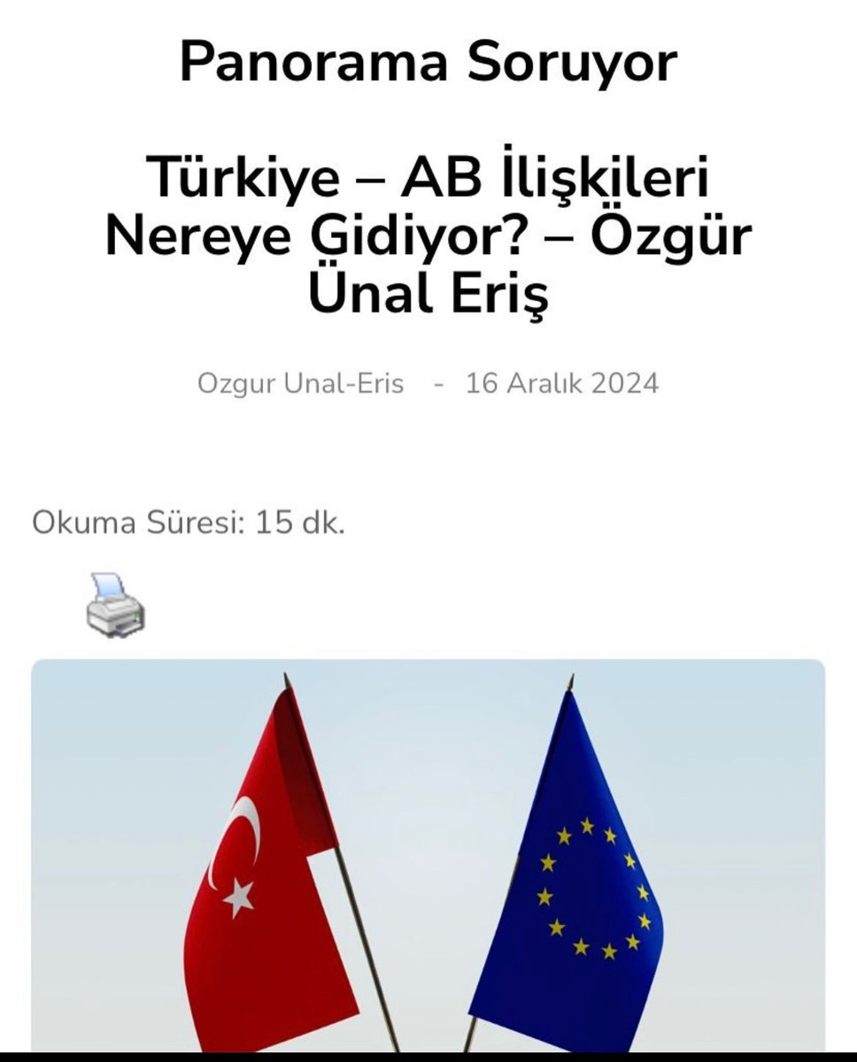 jmchairimpeutus's tweet photo. Jean Monnet Prof. @OzgurUnalEris , in her Panorama article, discussed the future of Türkiye- EU Relations with the inclusion of esteemed academicians. To read the article: 
https://t.co/xEdeGkupzY https://t.co/jS01LDZNlk