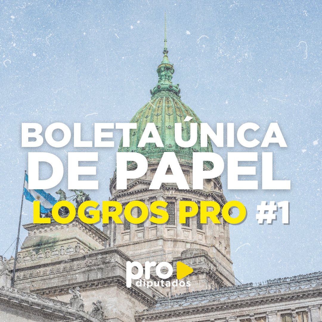 prodiputados's tweet photo. #LogrosPRO2024: ¡Boleta Única! 🗳️

Después de años de lucha desde el Congreso, logramos sancionar esta ley clave para modernizar el sistema electoral.

En 2025, votamos con Boleta Única.💪🏽 https://t.co/u0eTh7Ahi8