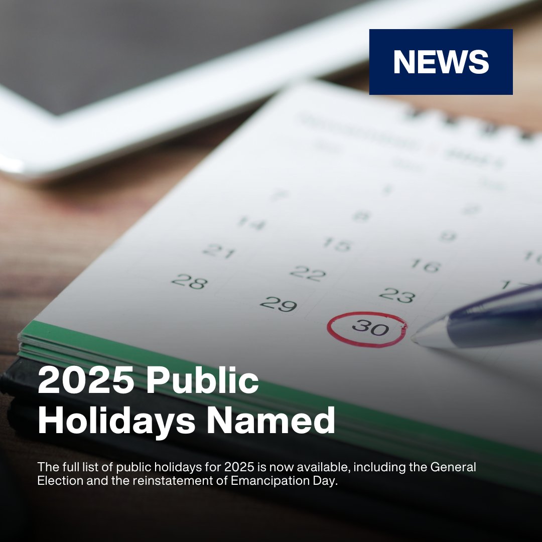 📅 The official list of public holidays for 2025 is now available.  This includes Wednesday, 30 April, which is anticipated as the date for the general election. 

For details, visit the gov.ky/calendar/publi…