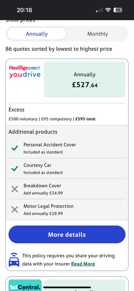 RaymondMclarnon's tweet photo. Sweet suffering fuck,
20 years of driving and no claims and my cheapest quote involves fitting a cunt of a box, the next has £1000 excess at a bargain of £664🤬🤬 https://t.co/QcrAqKW6Lz