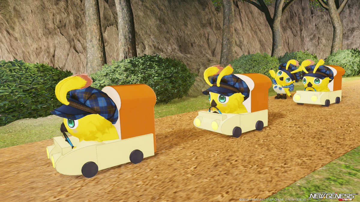 tcnt16277's tweet image. コミュ用のサブキャラを４、５，６鯖に送りましたっきゅ♪
🚚🚚🚚💨🐥ｲｯﾃﾗ~
#メンテの日なのでssを貼る
 #PSO2NGS