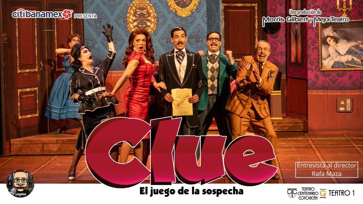 Conoce todo sobre la divertida puesta en escena <a href="/clueobramx/">Clue Obra</a>, en mi entrevista con el director de escena Rafa Maza.

Da clic 👉🏽youtu.be/d-6XxFyji94?si…

La nueva producción de <a href="/mejorteatro/">Mejor Teatro</a> y <a href="/morrisgil/">Morris Gilbert</a> se presenta en el <a href="/tcentenarioof/">Teatro Centenario Coyoacán Oficial</a> con horario especial por época Navideña.