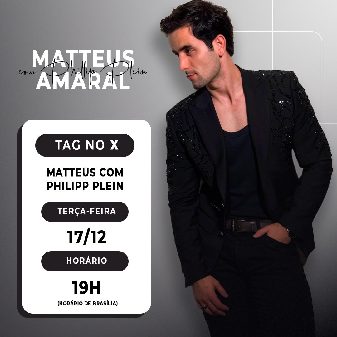 Tchê de Deus, Matteus! (@tchededeus2024) on Twitter photo Hoje nosso guri <a href="/bahmatteus/">#Mateus Anjó meu =/</a> participará do lançamento de uma coleção incrível da @philipppleinoficial e para vibrar esse momento, teremos uma TAG às 19h.
MATTEUS COM PHILIPP PLEIN
Contamos com vocês! ✨ Hoje nosso guri <a href="/bahmatteus/">#Mateus Anjó meu =/</a> participará do lançamento de uma coleção incrível da @philipppleinoficial e para vibrar esse momento, teremos uma TAG às 19h.
MATTEUS COM PHILIPP PLEIN
Contamos com vocês! ✨