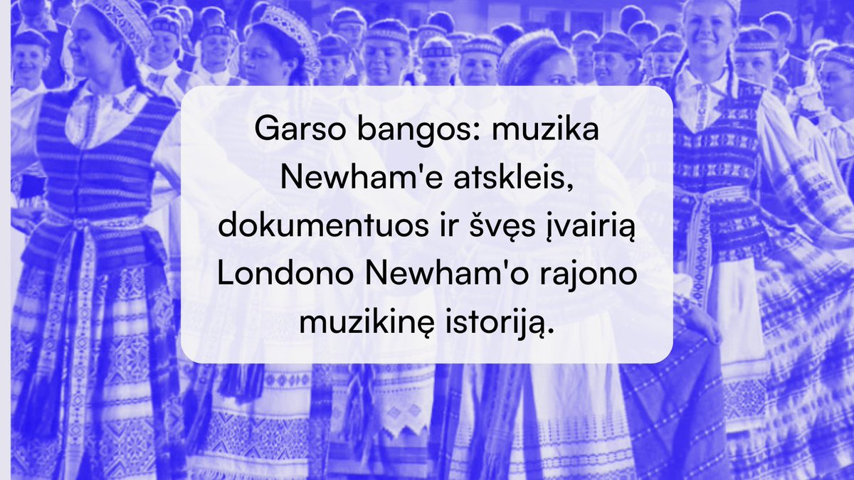 Mūsų „Garso bangos“ projektas švenčia turtingą Newhamo muzikinį paveldą nuo 1965 m.

Nuo jaunimo klubų iki ikoninių vietų – kiekvienas ritmas pasakoja istoriją.

Sužinokite daugiau apie šį įdomų projektą ir prisijunkite:: rendezvousprojects.org.uk/portfolio/soun…

#GarsoBangosNewham #NewhamoMuzika