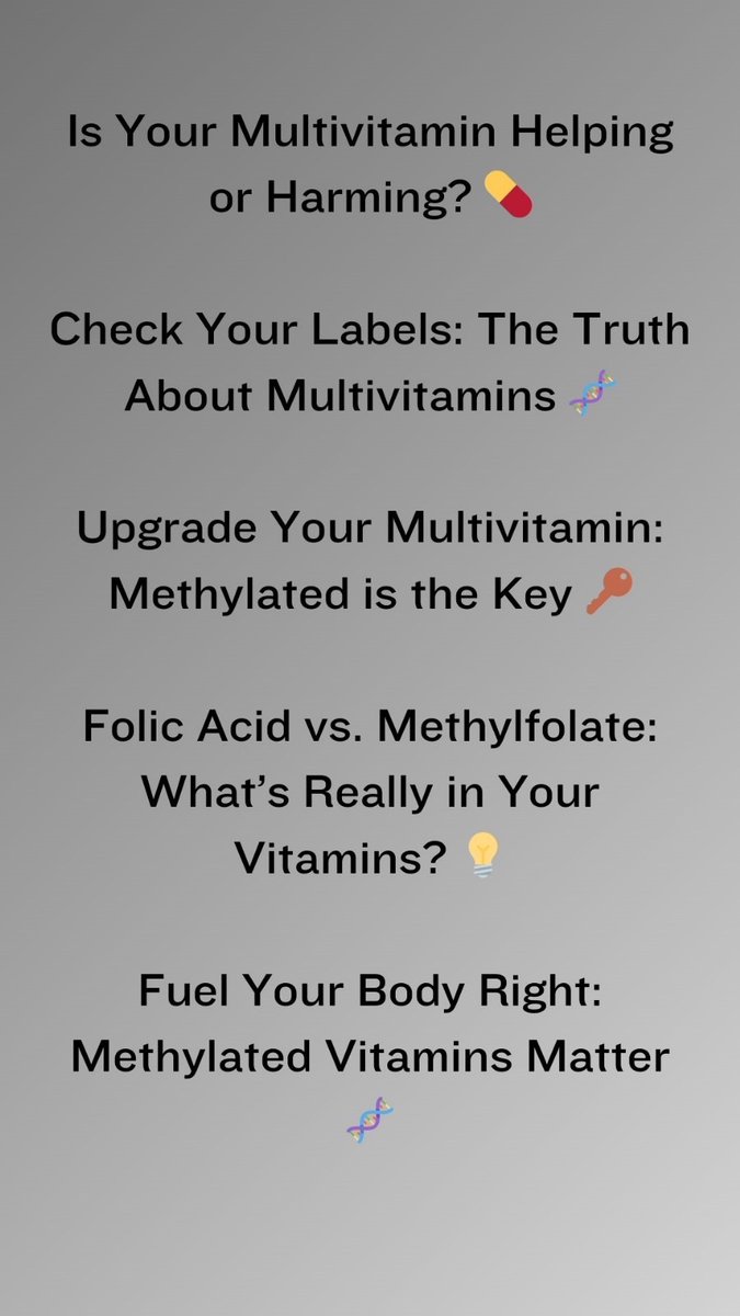 DeborahBHealth's tweet photo. Taking the Right Multivitamin? Check Your Labels!  
Not all vitamins are equal. Choose methylated forms like Methylfolate and Methylcobalamin for better absorption. Fuel your body right!  💛🐝
#CheckYourLabels #MethylatedVitamins #NutritionMatters 
Credit: @Garybrecka1 https://t.co/20TgVBacgM
