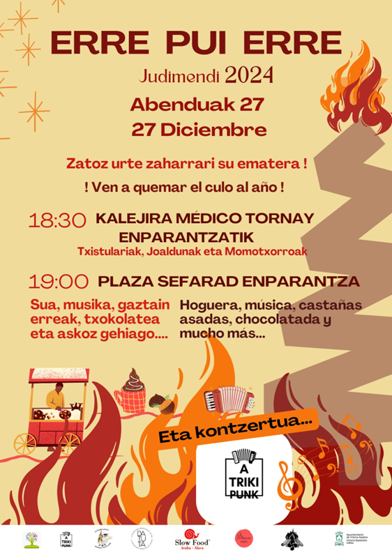 Slow Food Araba (@slowfoodaraba) on Twitter photo El viernes, 27 de diciembre, "Erre pui erre". Una bonita forma de despedir el año que organiza <a href="/Judimendikoak/">Judimendikoak Auzo Elkartea Judimendi</a> en colaboración con <a href="/vitoriagasteiz/">Vitoria-Gasteiz!</a> Nuestro convivium colaborará con la chocolatada que ofreceremos gracias al obrador de Luis López de Sosoaga. Info +👇
Egu berri on!!! El viernes, 27 de diciembre, "Erre pui erre". Una bonita forma de despedir el año que organiza <a href="/Judimendikoak/">Judimendikoak Auzo Elkartea Judimendi</a> en colaboración con <a href="/vitoriagasteiz/">Vitoria-Gasteiz!</a> Nuestro convivium colaborará con la chocolatada que ofreceremos gracias al obrador de Luis López de Sosoaga. Info +👇
Egu berri on!!!