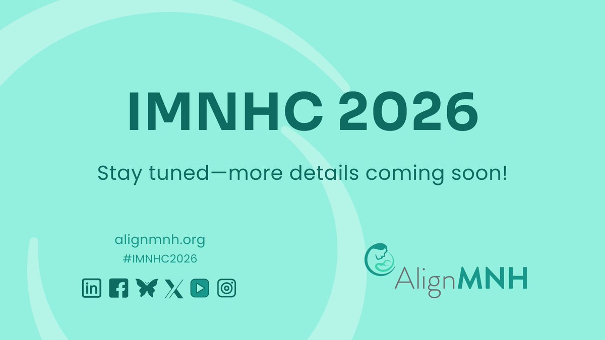 We are excited to announce that the second International Maternal Newborn Health Conference (IMNHC) will take place in early 2026! 

We are thrilled to bring the community back together. Stay tuned for #IMNHC2026 details in the new year.