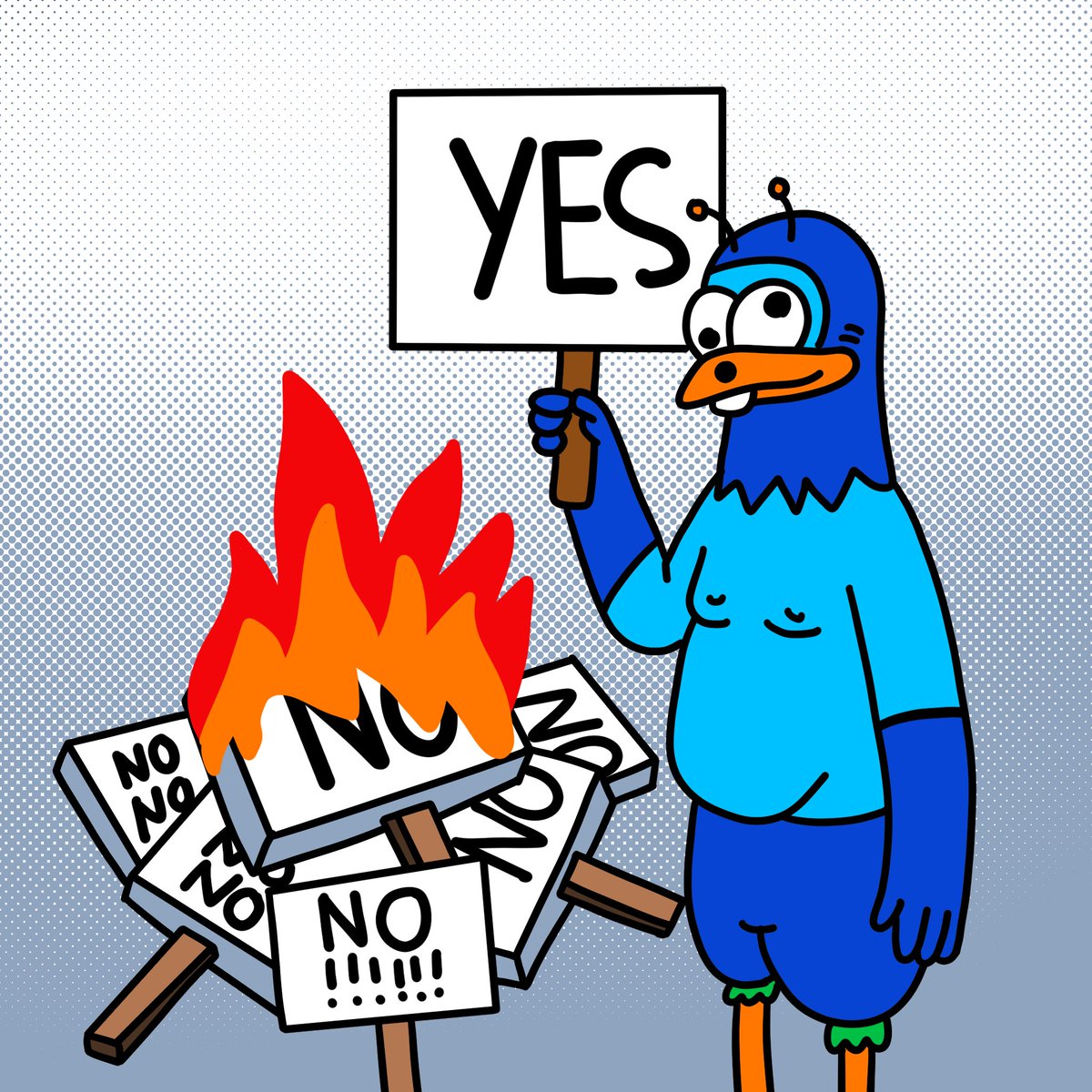 When Dev asked Flockerz to react. Gone Crazy. 

This is the type of community <a href="/heyibinance/">Yi He</a> loves. No? 

1000 reactions and <a href="/binance/">Binance</a> will consider us. 😎