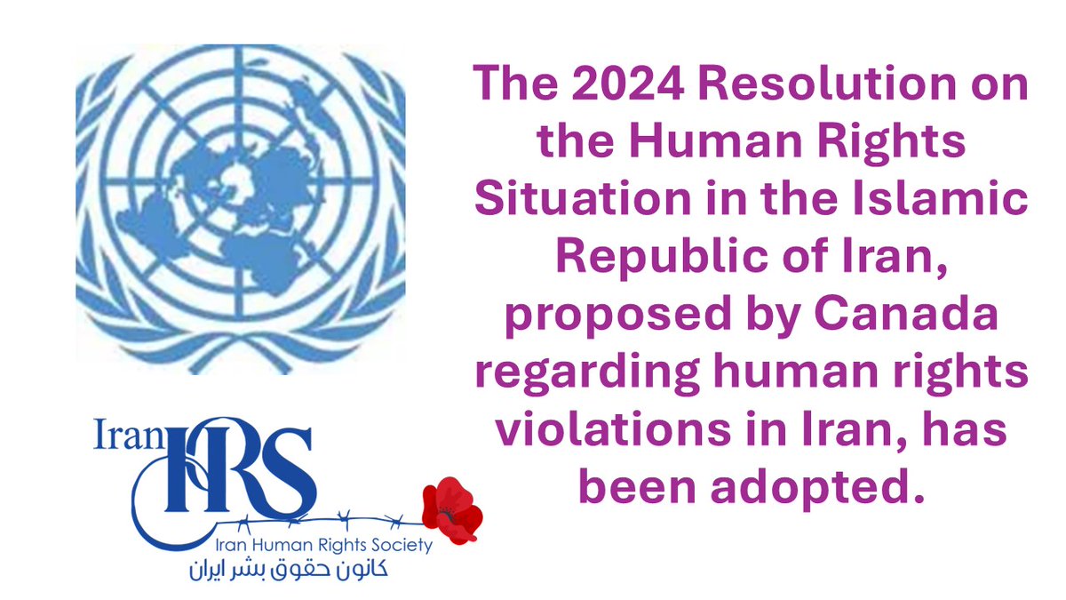 iranhrs_en's tweet photo. #Breaking_news
#United_Nations Website - December 17, 2024
Condemnation of Human Rights Violations in the Islamic Republic of Iran for the 71st Time by the UN #General_Assembly with Overwhelming Support from 80 Member States.
@VOAfarsi @RadioFarda @dw_persian @bbc @AjPersian https://t.co/PHHIzkLzkz