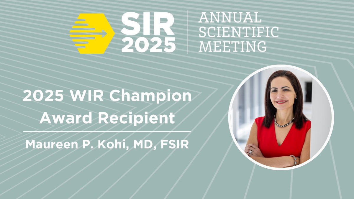 WomeninIR (@womenirads) on Twitter photo Congrats to <a href="/MaureenKohi/">Maureen Kohi</a> MD, FSIR, our 2025 Women in IR Champion! Dr. Kohi will receive her award at the Women in IR InspIRed Lecture and Luncheon at #SIR25Nash on Monday, March 31 at noon. Ticket and registration are required for the luncheon. Grab your ticket now using 🔗 below Congrats to <a href="/MaureenKohi/">Maureen Kohi</a> MD, FSIR, our 2025 Women in IR Champion! Dr. Kohi will receive her award at the Women in IR InspIRed Lecture and Luncheon at #SIR25Nash on Monday, March 31 at noon. Ticket and registration are required for the luncheon. Grab your ticket now using 🔗 below