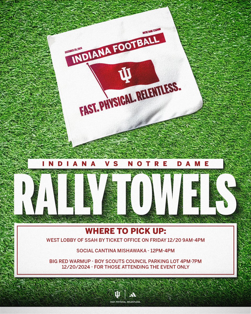 New era, new traditions. 

The towels are coming with us to South Bend, get yours at the locations below.