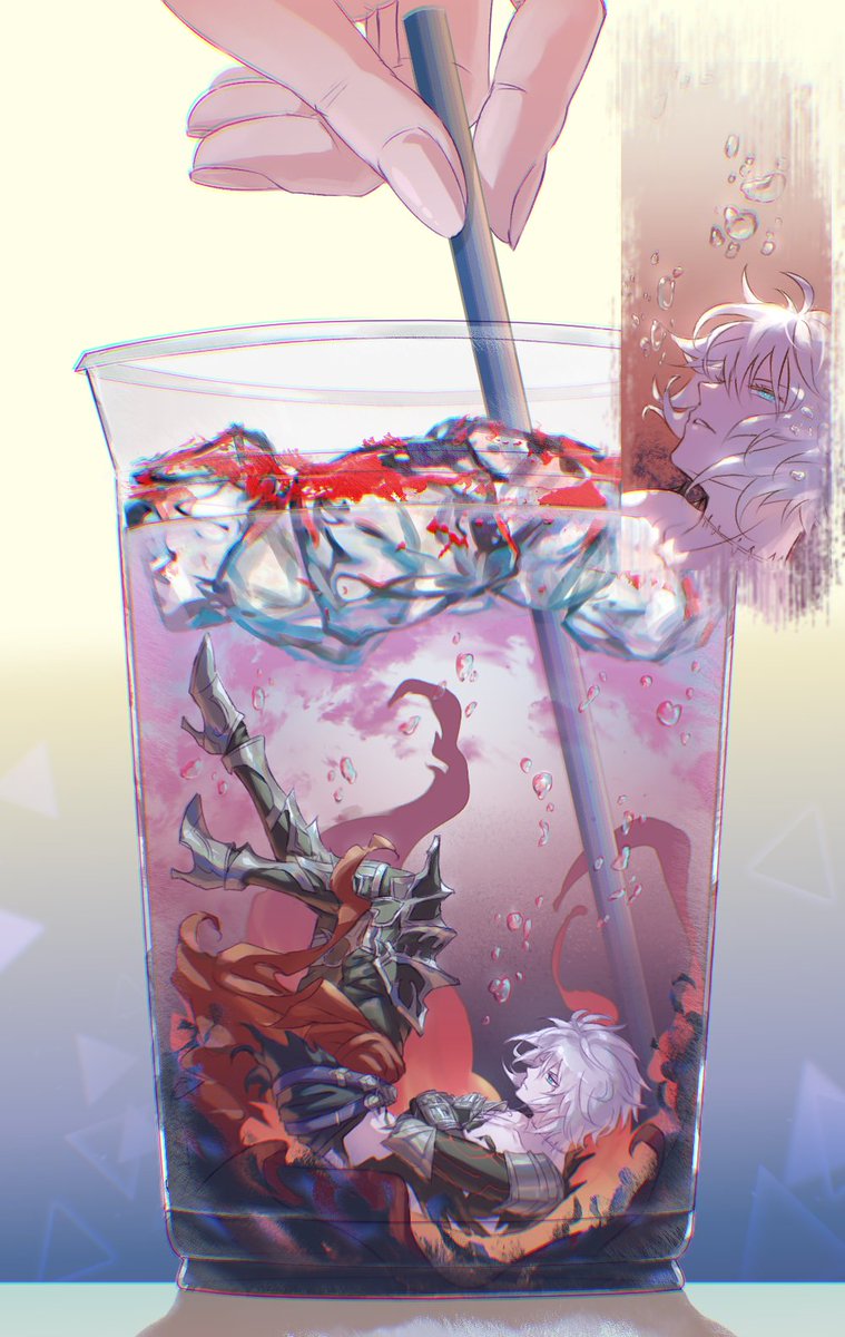 SW21159502's tweet photo. ファーさん  因为很喜欢法桑十周年fes饮料的描述遂画了一张 https://t.co/Po5mDHaMOs