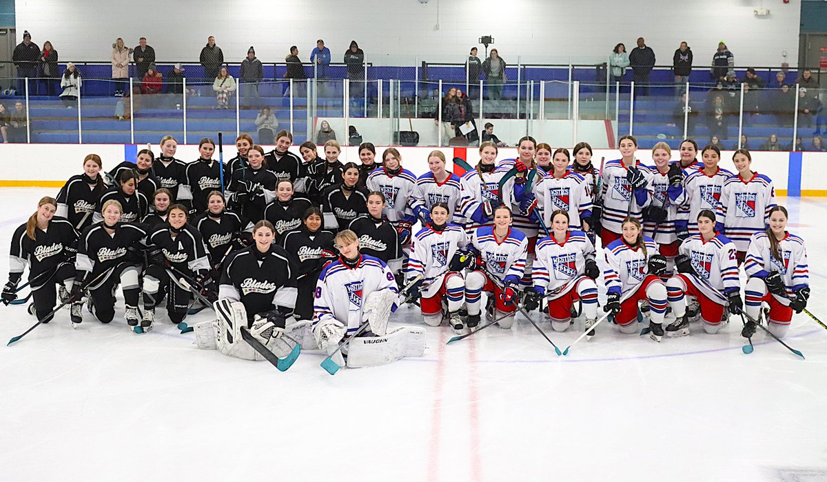 Tonight, players from WHSHA and the Blades played for Morgan's Message and dedicated the game to eliminate the stigma surrounding mental health within the student-athlete community. <a href="/CoachMorrell1/">Blue Devil Athletics</a> <a href="/whshahockey/">WHSHA Girls Hockey</a> <a href="/SHAathletics/">Sacred Heart Sharks</a> <a href="/CHSGHA/">CT High School Girls Hockey Association</a>