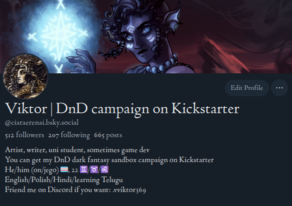 Viktor | Kickstarter in pinned tweet media