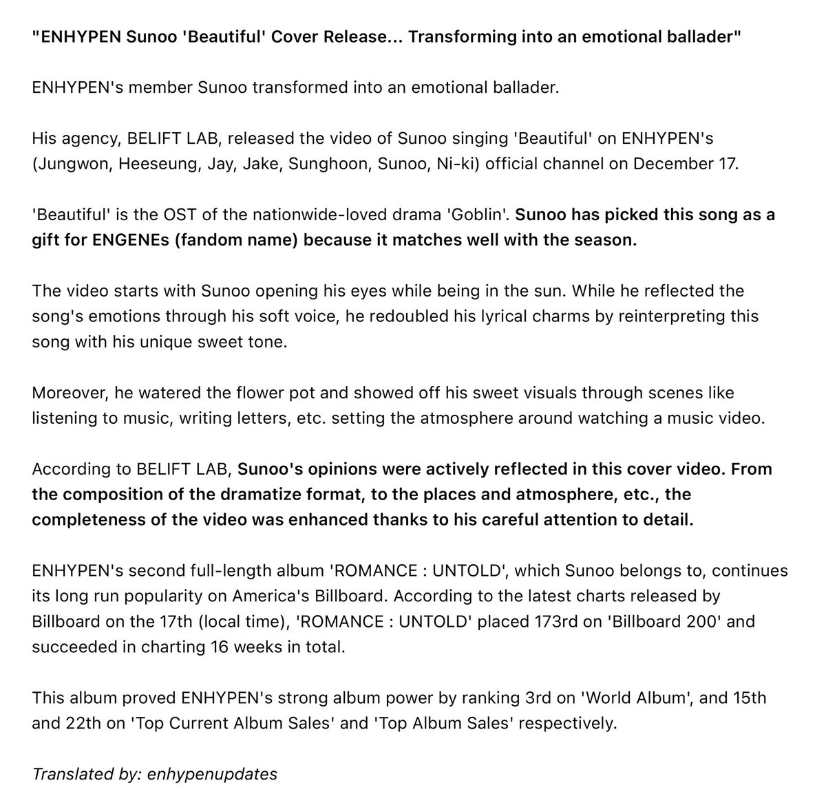 ENHYPEN UPDATES tweet media