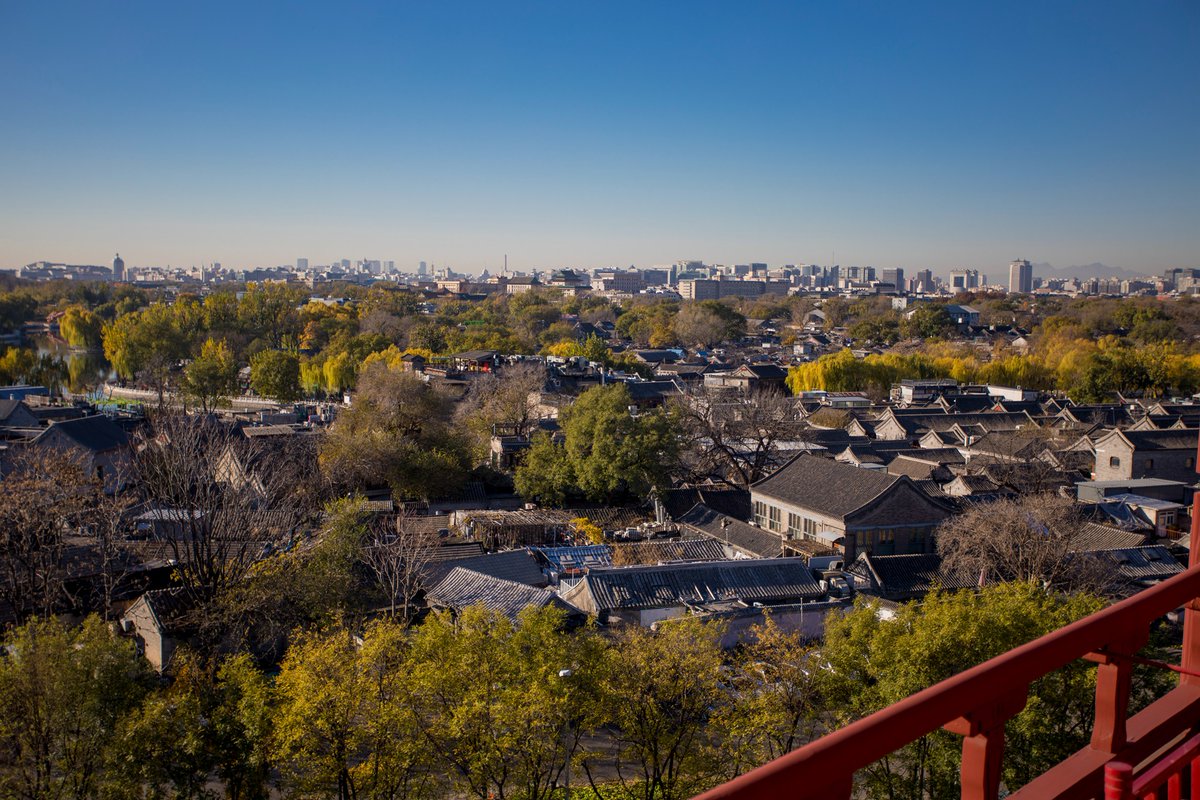 China_says's tweet photo. From the Drum Tower, you can enjoy panoramic views of Beijing, capturing the beauty of the city's central axis in the vibrant autumn light. #ChinaSaysHello https://t.co/LZG9G6LsKs