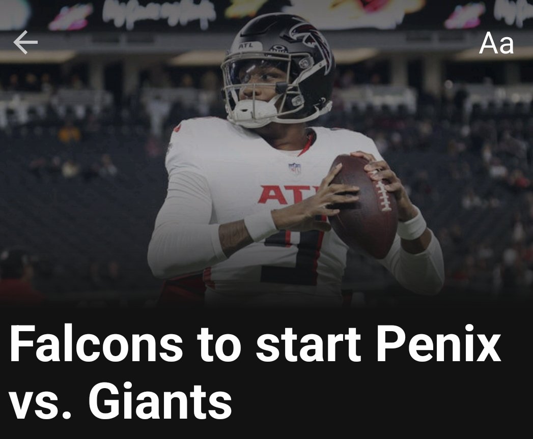 Kelsokhol30's tweet photo. F@CK FINALLY! @AtlantaFalcons have finally made a positive tough decision. Maybe this will spark that offence. At least he won't get sacked over and over. https://t.co/syltrvSV60