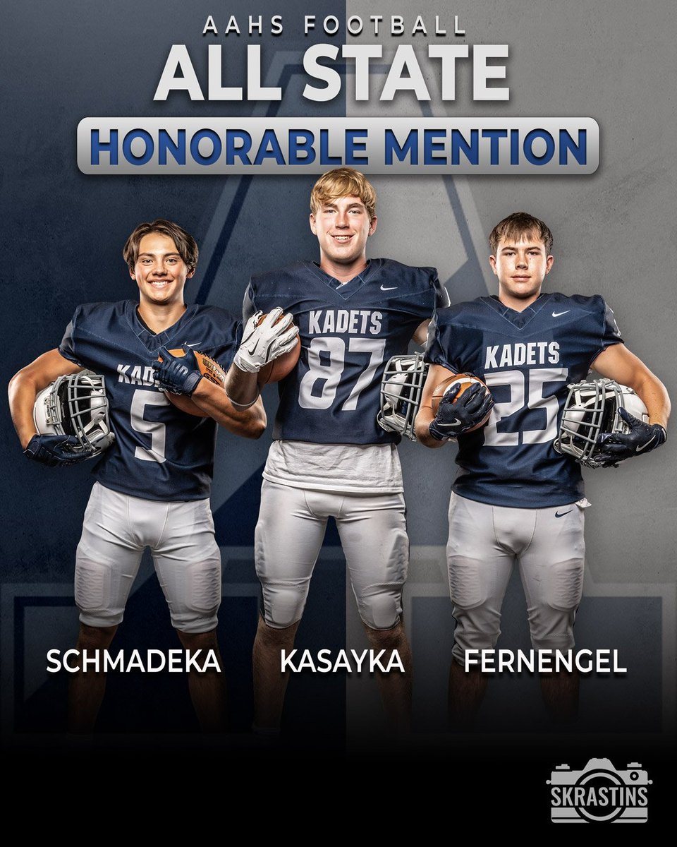 🏆 CONGRATS to these three for being named <a href="/CHSAA/">CHSAA</a> All State Honorable Mentions! What a fantastic way to set the bar high for our program and our upcoming players. Truly amazing work gentlemen! 🏈 #KadetsFootball #ElevateTheStandard